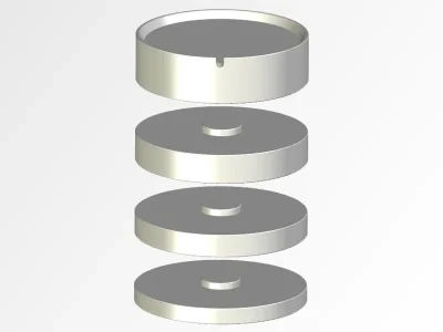 wb122 Zentrierteller 158mm mit 3 Zwischentellern 158mm (KI-visualisiert)