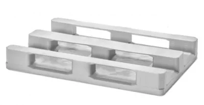 Europalette 1200x800x157 mm aus PE | geschlossenes Oberdeck mit 3 Kufen (KI-visualisiert)